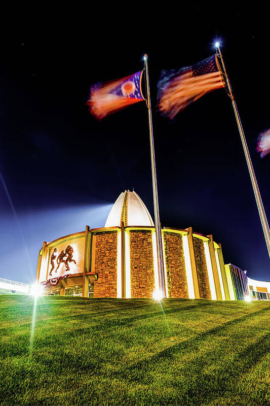 Canton Ohio Poster featuring the photograph Canton Ohio Pro Football Hall of Fame Landscape by Gregory Ballos