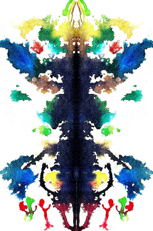 Ink Blot Poster featuring the painting Caring Celebration by Stephenie Zagorski