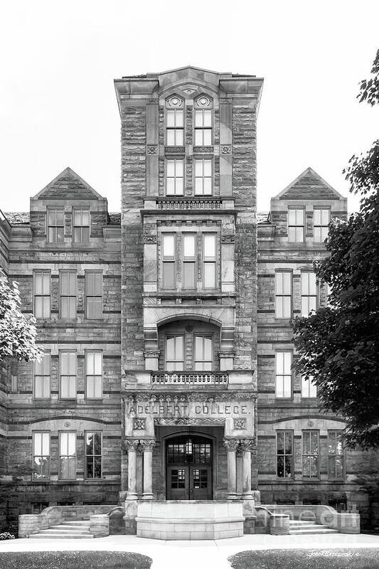 Case Western Reserve Poster featuring the photograph Case Western Reserve University Adelbert Hall by University Icons