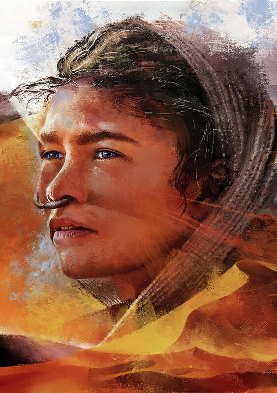 Painting Poster featuring the digital art Chani Kynes from DUNE by Garth Glazier