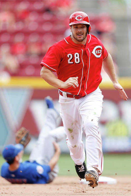 Great American Ball Park Poster featuring the photograph Chris Heisey by Joe Robbins