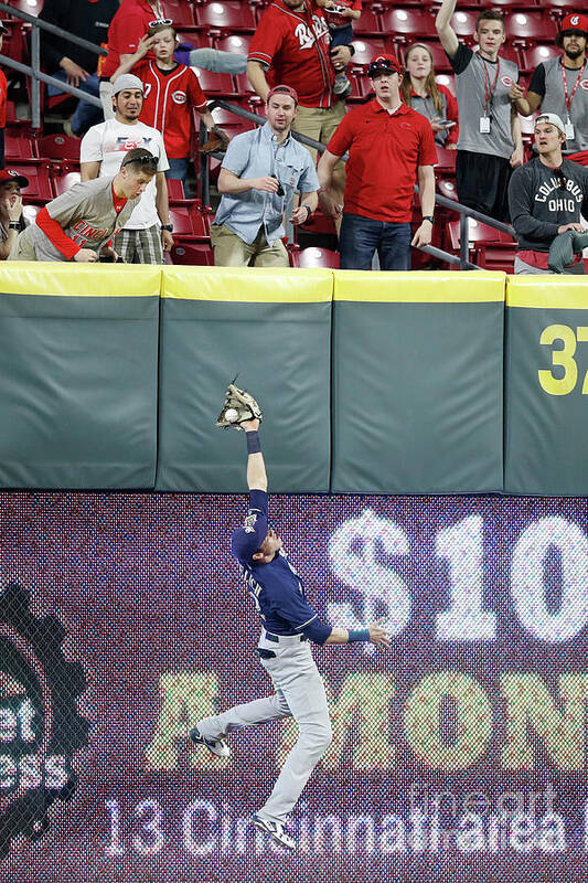 Great American Ball Park Poster featuring the photograph Christian Yelich by Joe Robbins