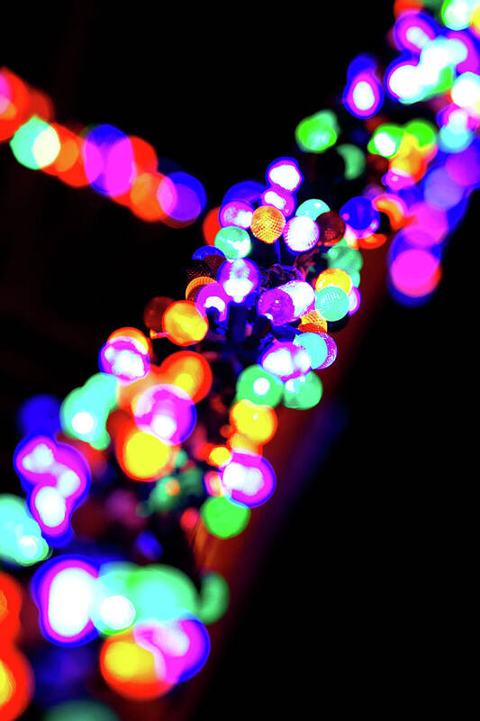 Christmas Lights Poster featuring the photograph Christmas Lights Abstract by Rich S