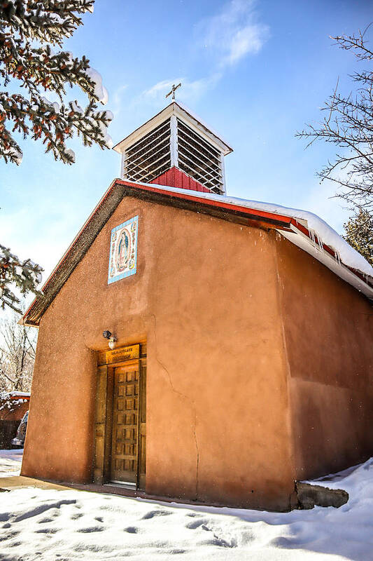 Taos Poster featuring the photograph Chapel from Ranchitios by Elijah Rael