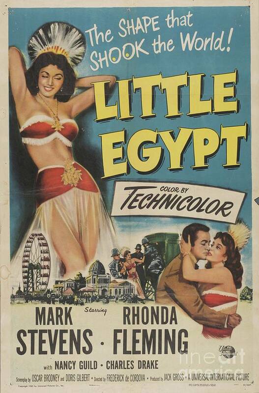 Little Poster featuring the painting Classic Movie Poster - Little Egypt by Esoterica Art Agency