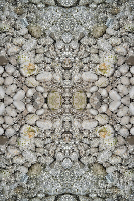 Mediterranean Poster featuring the photograph Clear sea water, white stones and symmetry 2 by Adriana Mueller