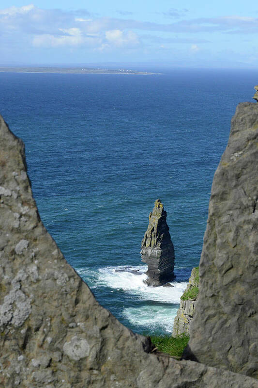 Cliffs Of Moher Poster featuring the photograph Cliffs of Moher Lookout Ireland by Lisa Blake