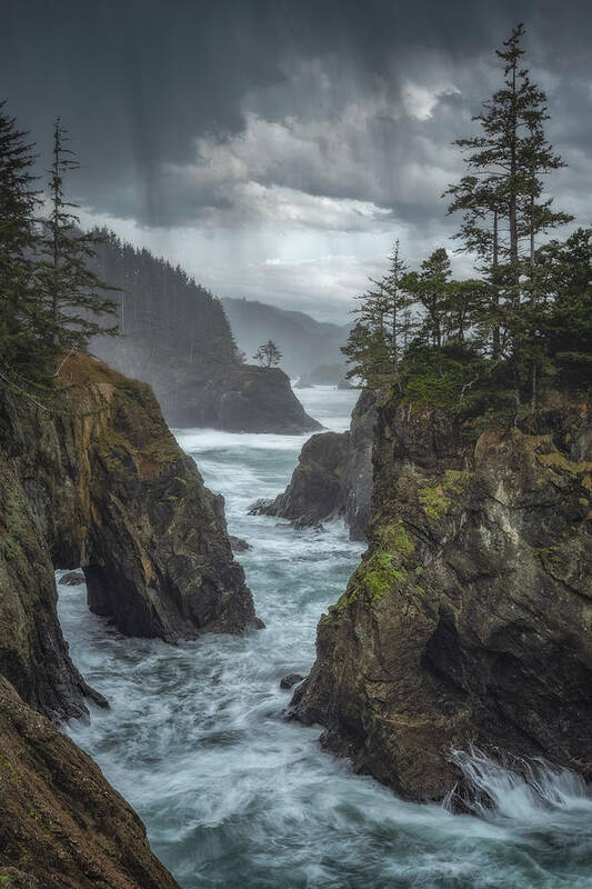 Oregon Poster featuring the photograph Coastal Rains by Darren White