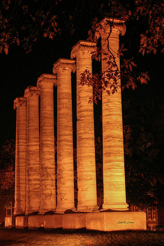Columns Poster featuring the photograph Columns Aflame by Dale R Carlson