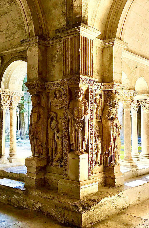 Cloister Poster featuring the photograph Columns of St. Trophime in Arles by Donna Martin