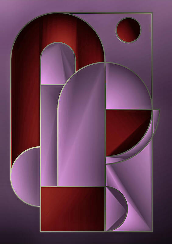 Abstract Poster featuring the digital art Composition DECO11 by Andrei SKY