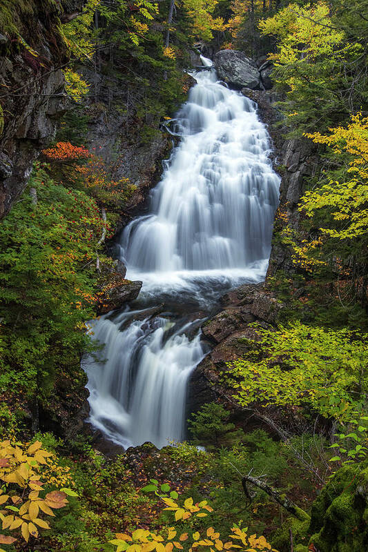 Crystal Poster featuring the photograph Crystal Cascade Autumn 2 by White Mountain Images