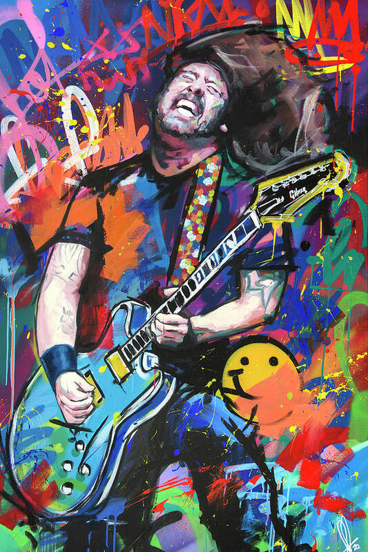 Dave Grohl Poster featuring the painting Dave Grohl by Richard Day