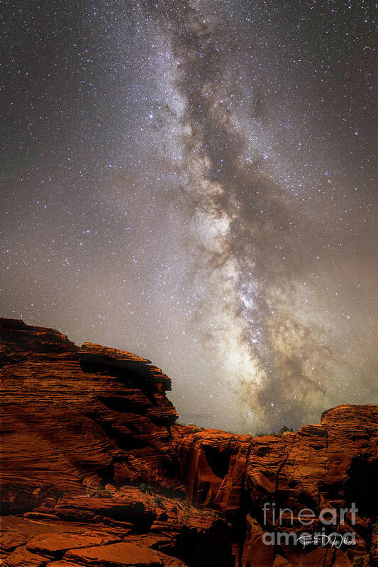 Milky Way Poster featuring the photograph Desert Milky Way by Theresa D Williams