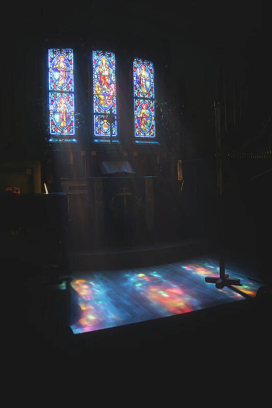 Stained Glass Poster featuring the photograph Divine Light by Scott Norris