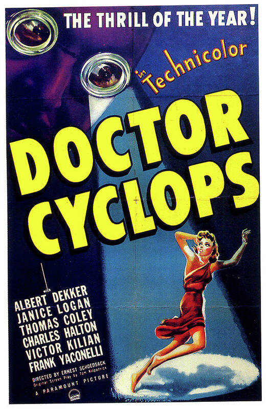 Doctor Poster featuring the mixed media ''Doctor Cyclops'' movie poster 1940 by Movie World Posters
