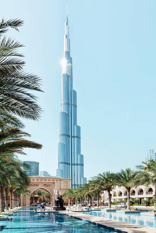 Uae Poster featuring the photograph Dubai UAE - Wonderful Burj Khalifa by Philippe HUGONNARD