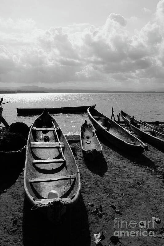 Panama Poster featuring the photograph Dugout canoes on San Blas Islands Panama by James Brunker