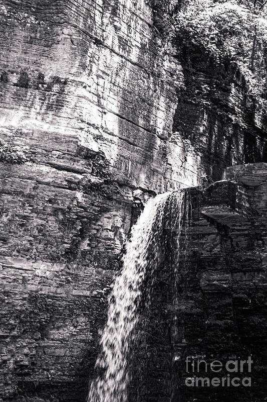 Water Poster featuring the photograph Eagle Falls in Black and White by William Norton