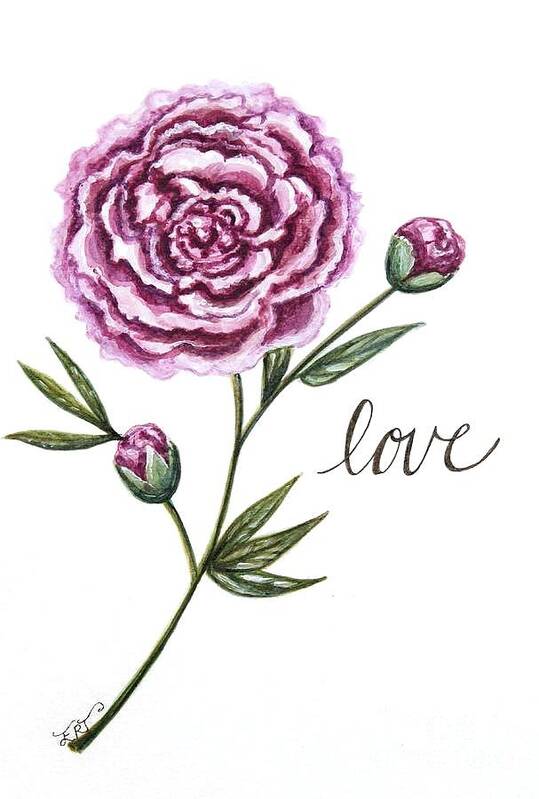 Love Poster featuring the painting Elegant Love by Elizabeth Robinette Tyndall