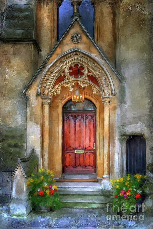 Door Poster featuring the digital art Evensong by Lois Bryan