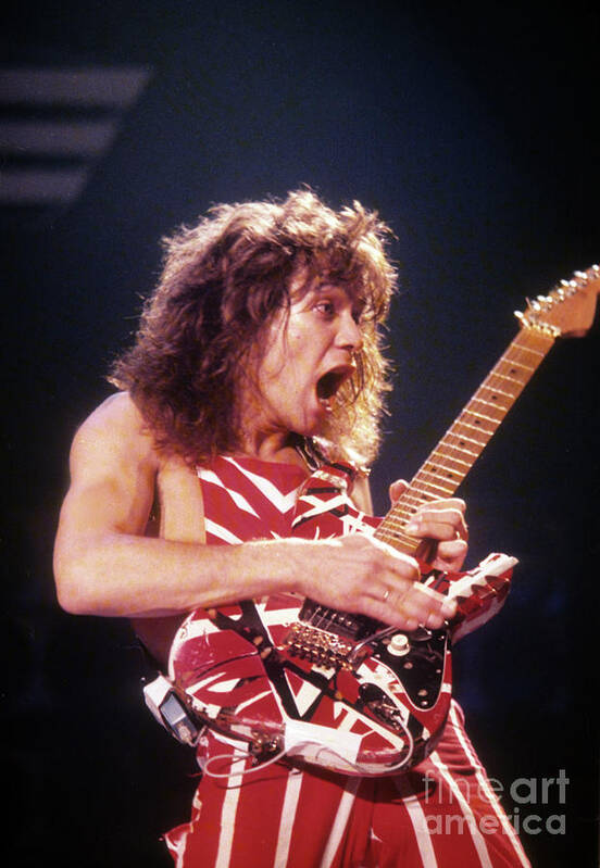 Eddie Van Halen Poster featuring the photograph Evh 1981 by David Plastik