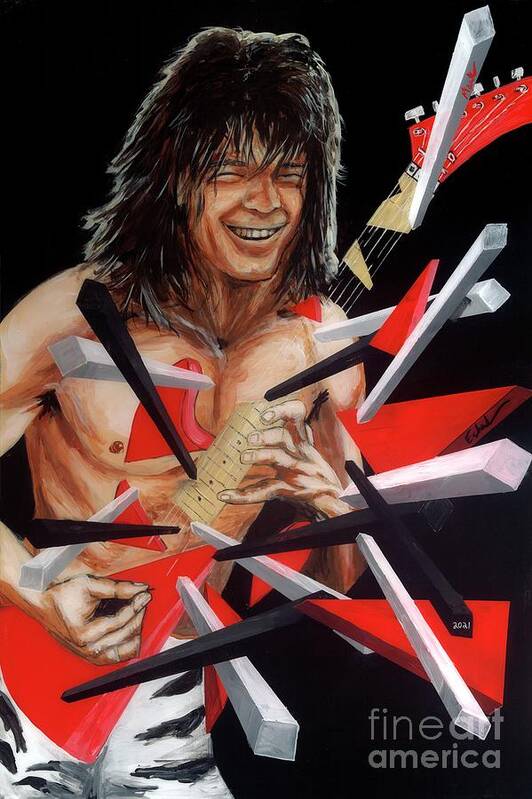 Eddie Van Halen Poster featuring the painting EVH- Could This Be Magic by Mark Eskander
