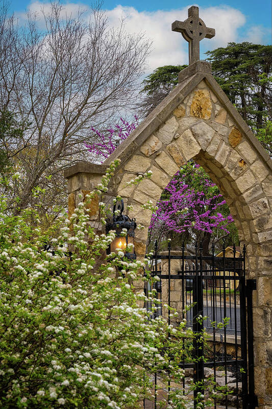 Boerne Poster featuring the photograph Garden Gate in Spring by Lynn Bauer