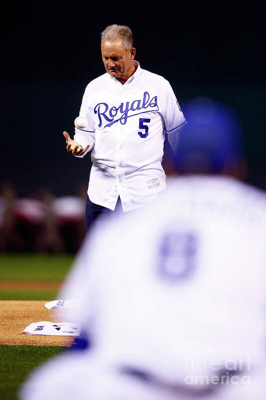 Three Quarter Length Poster featuring the photograph George Brett by Jamie Squire