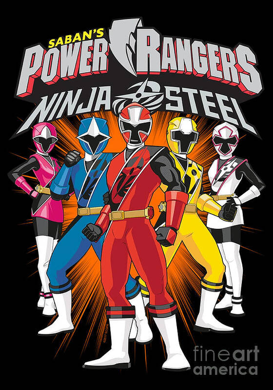Go Go Power Rangers Team Ninja Steel Poster