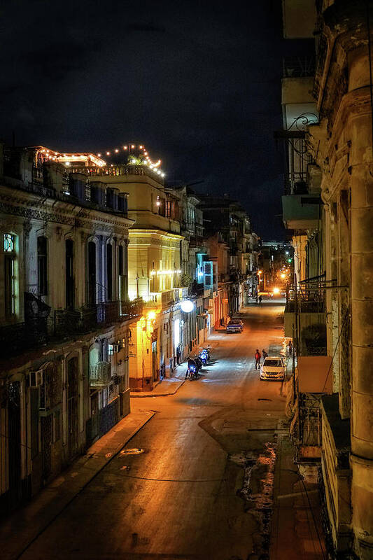 Havana Poster featuring the photograph Havana at Night by Kathryn McBride