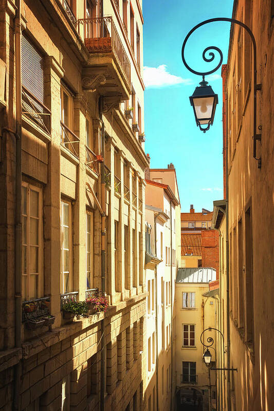 Lyon Poster featuring the photograph Historic Passage Thiaffait Lyon France by Carol Japp