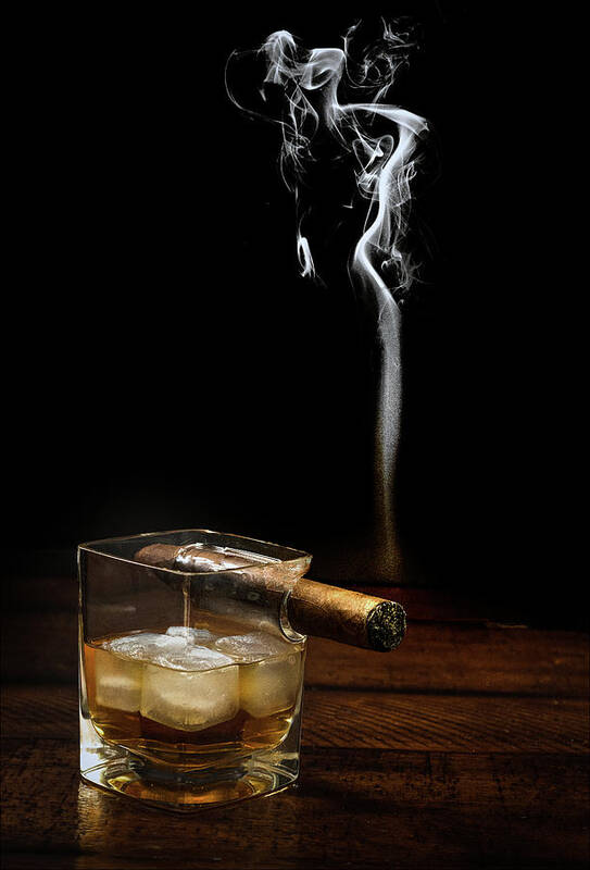 Jackdaniels Poster featuring the photograph Jack and Smoke by Jody Lane