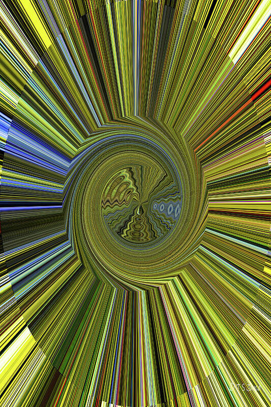 Janca Ray Abstract #9690#ps3a Poster featuring the digital art Janca Ray Abstract #9690#ps3a by Tom Janca