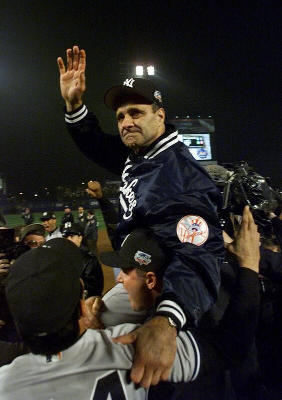 Celebration Poster featuring the photograph Joe Torre by Jed Jacobsohn