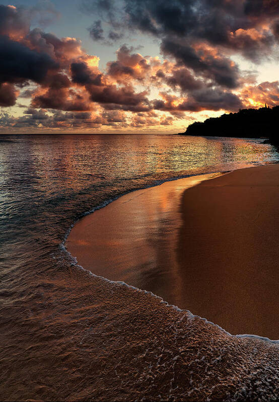 Kauai Poster featuring the photograph Kauai Sunrise by Christopher Johnson
