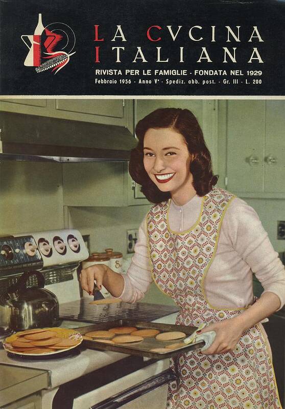 Cucina Poster featuring the photograph La Cucina Italiana - February 1956 by Artist Unknown