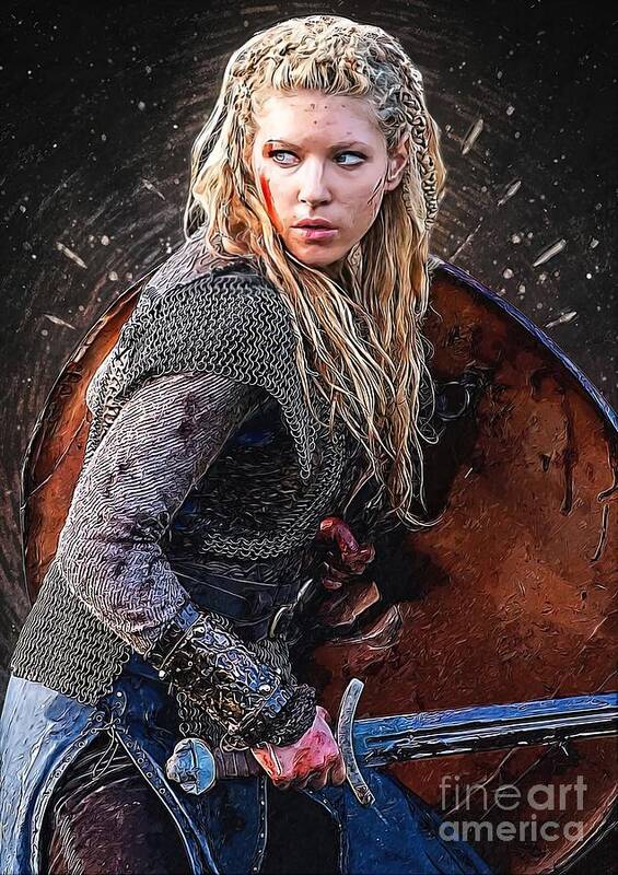  Funny Poster featuring the painting Lagertha by Gary Thompson