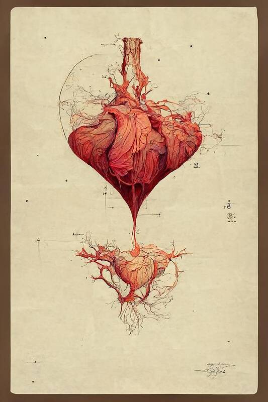Hearts Poster featuring the digital art Lifeline by Nickleen Mosher