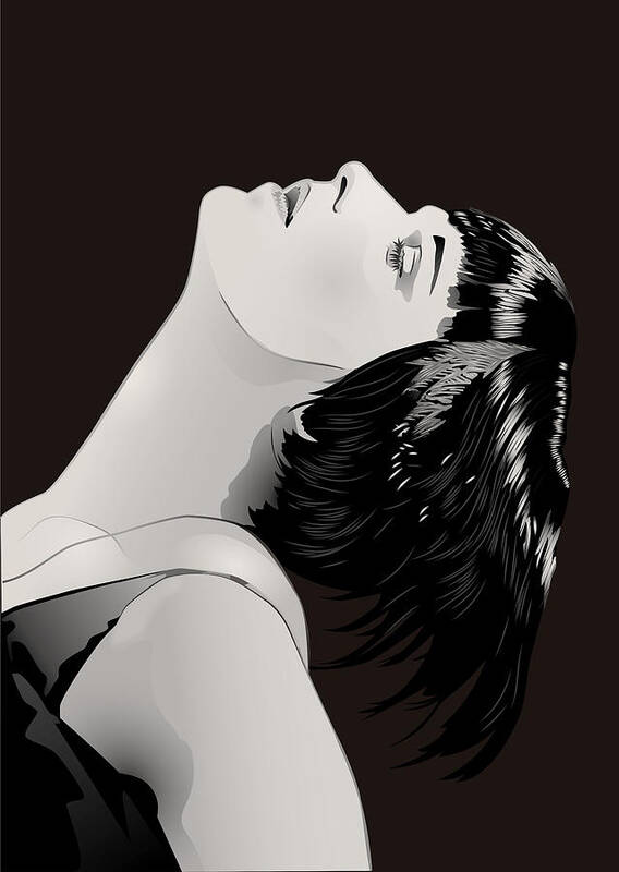 Louise Brooks Official Poster featuring the digital art Louise Brooks in Berlin - Garnet Umber by Louise Brooks