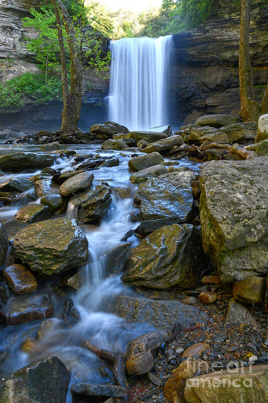 Greeter Falls Poster featuring the photograph Lower Greeter Falls 8 by Phil Perkins
