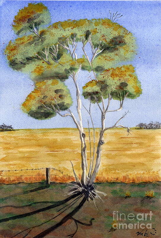 Australia Poster featuring the painting Mallee Country by Vicki B Littell