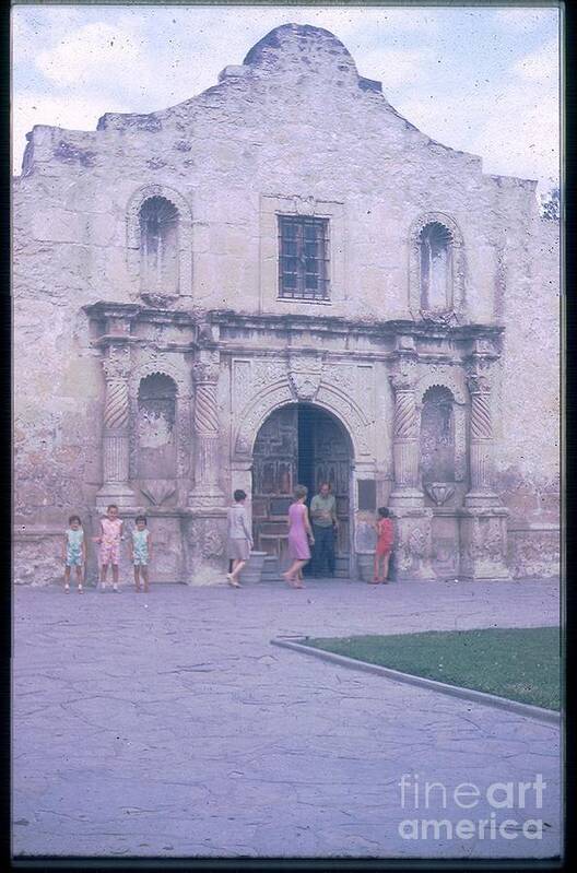  Poster featuring the digital art Me Visiting the Alamo as a Kid by Donna Mibus