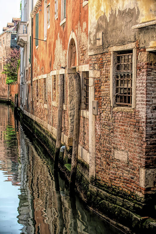 Venice Poster featuring the photograph Medieval Homes on Venice Canal by David Letts