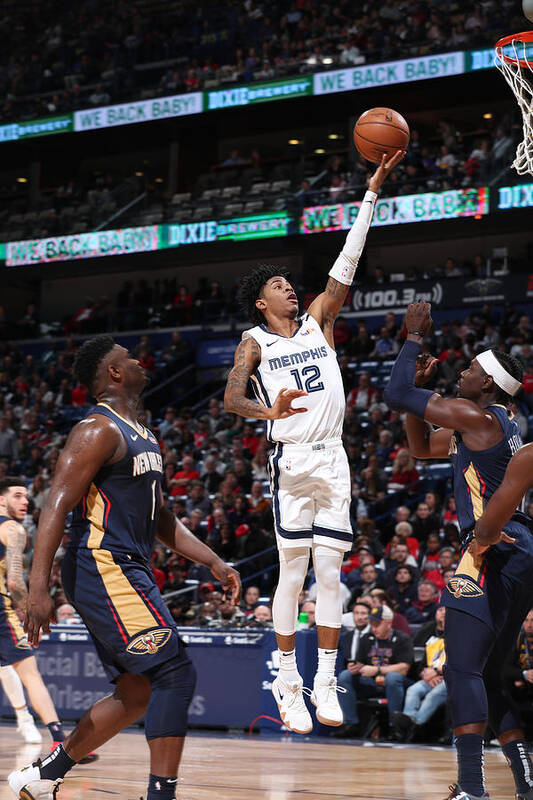 Ja Morant Poster featuring the photograph Memphis Grizzlies v New Orleans Pelicans by Joe Murphy