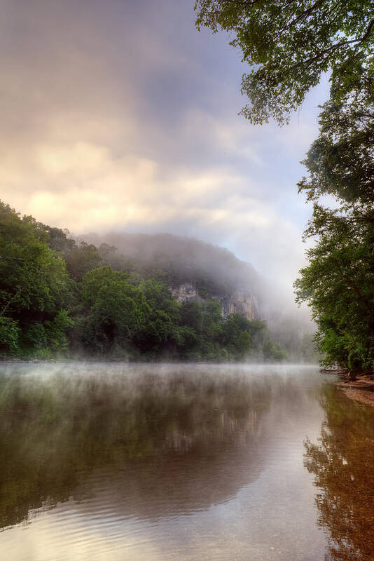 Mist Poster featuring the photograph Meramec River at Vilander Bluffs by Robert Charity