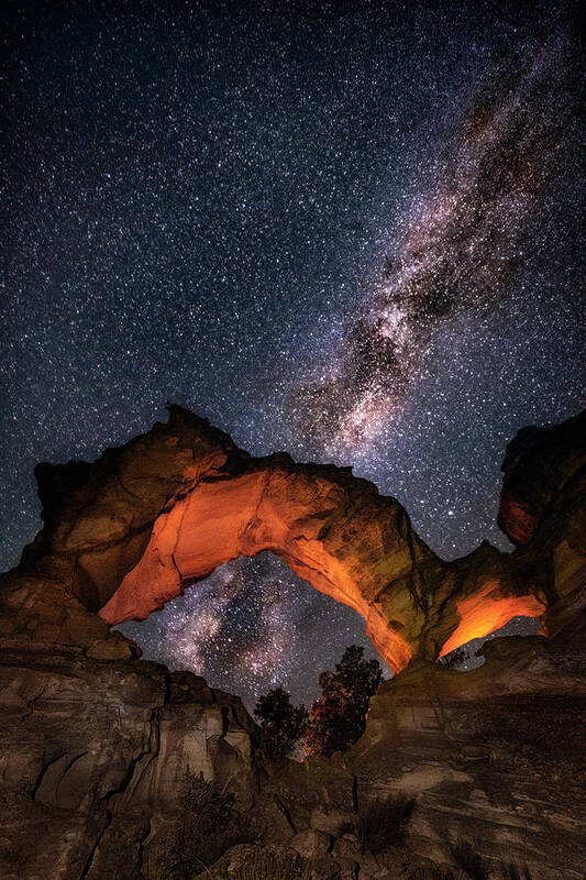 Utah Poster featuring the photograph Milky Way Over Inchworm Arch by Michael Ash
