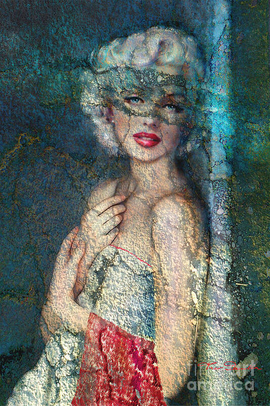 Diva Poster featuring the painting MM Venice blue by Theo Danella