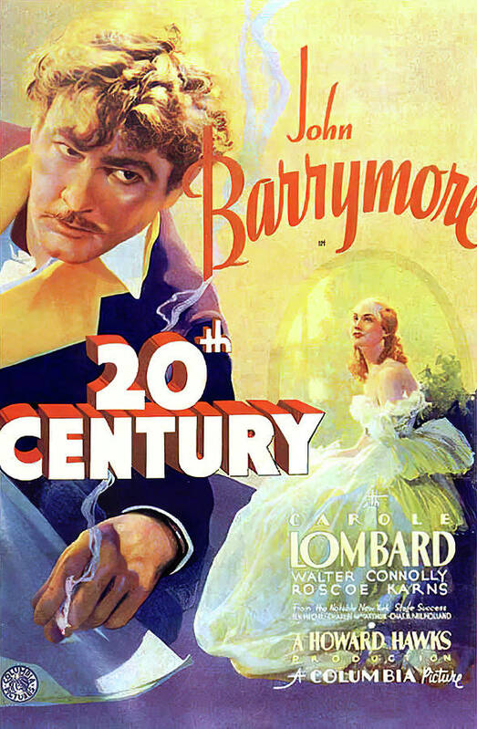Twentieth Poster featuring the mixed media Movie poster for ''Twentieth Century'', with John Barrymore, 1934 by Movie World Posters