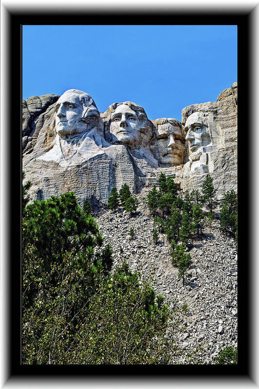 Rushmore Poster featuring the photograph Mt. Rushmore Sculptures by Richard Risely